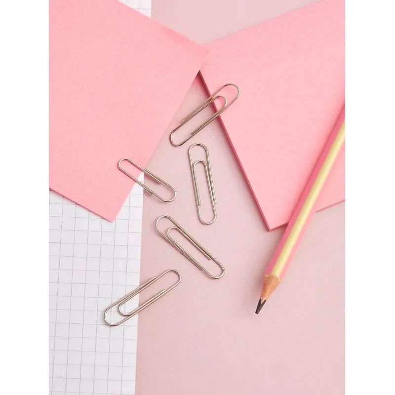 Скрепки КОМУС никелированные, 33 мм, негофрированные, 100 шт/уп