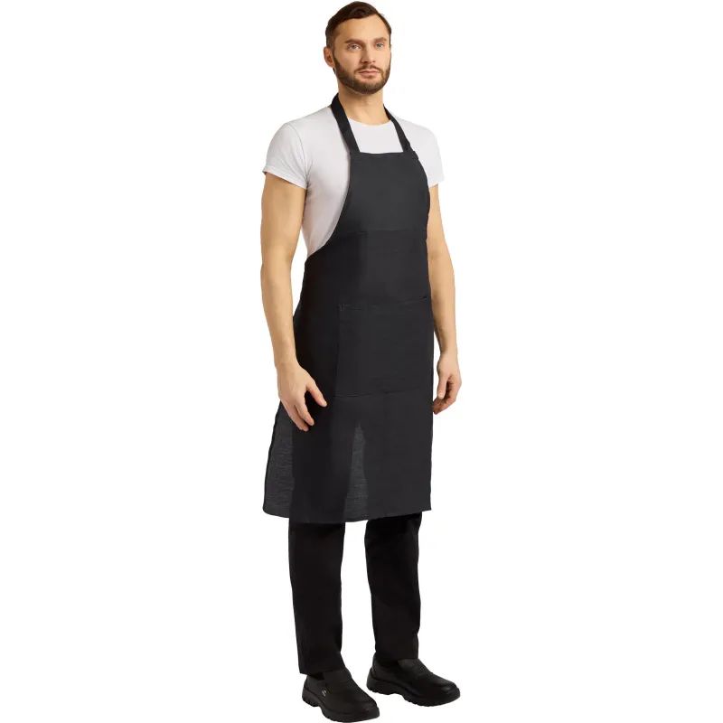 Фартук х/б, тк. диагональ, цвет черный, тип Б