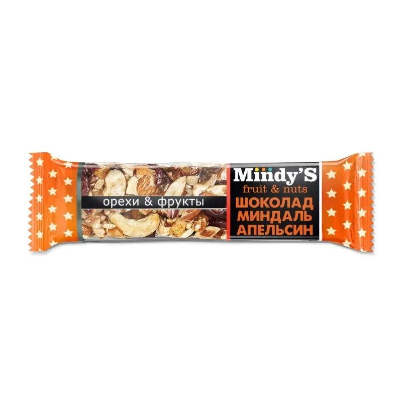 Батончик Mindy&#039;s Шоколад-Миндаль-Апельсин, 30штx35г