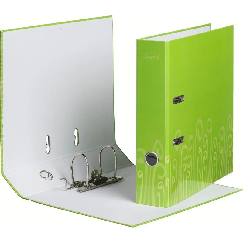 Папка-регистратор Attache Fantasy 75мм ламин.картон салатовый,бум/лам.карт