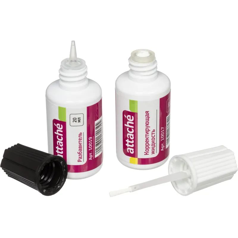Корректирующая жидкость и разбавитель набор 20мл х 2 ATTACHE &#039;62134