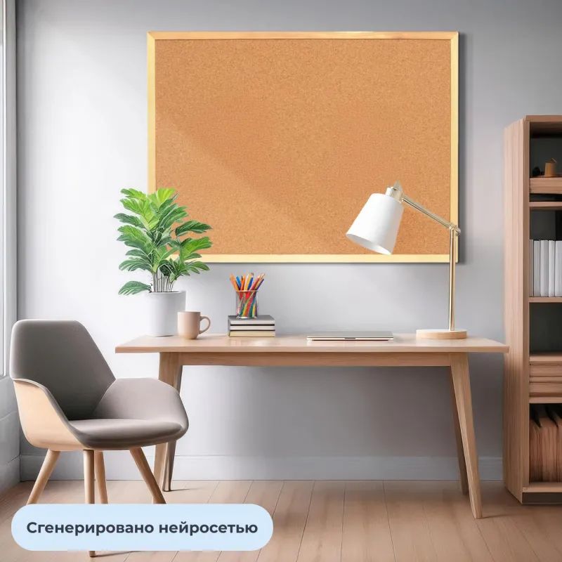 Доска пробковая 100х150 деревян. рама ATTACHE Россия