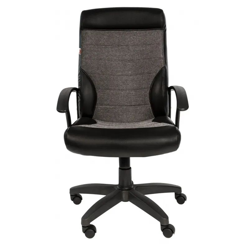 Кресло VT_EChair-639 TPU ткань/к/з серый/черный, пластик