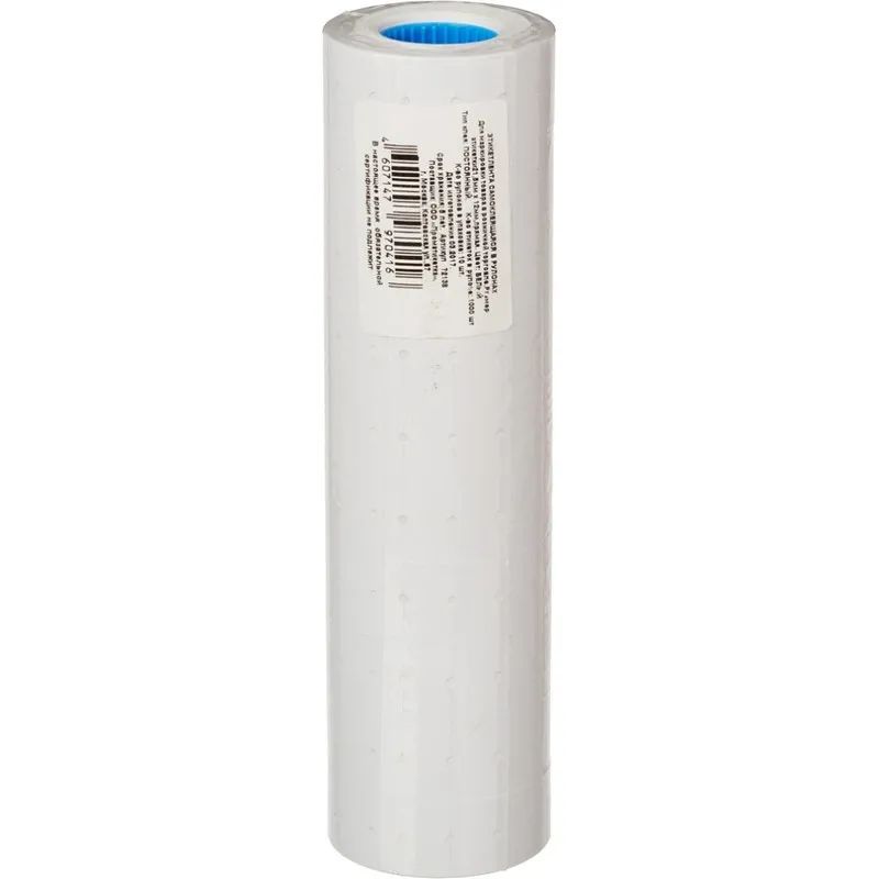 Этикет-лента 21,5х12 белая прям 1000шт/рул 10рул/уп