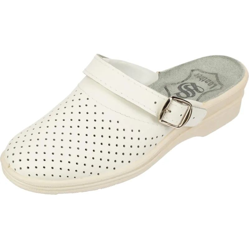 Сабо жен.нат.кожа цв.белый(р.35) (4-12-7)