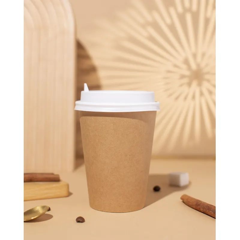 Стакан одноразовый бум 1-сл. d-90мм 400мл Крафт 50шт/уп (SP16S)