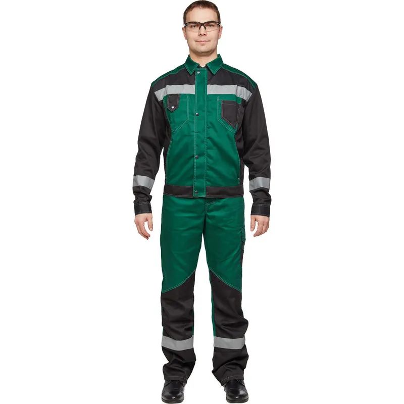 Костюм летний муж л21-КБР зел/чер (р.44-46) 182-188 (серия Л)