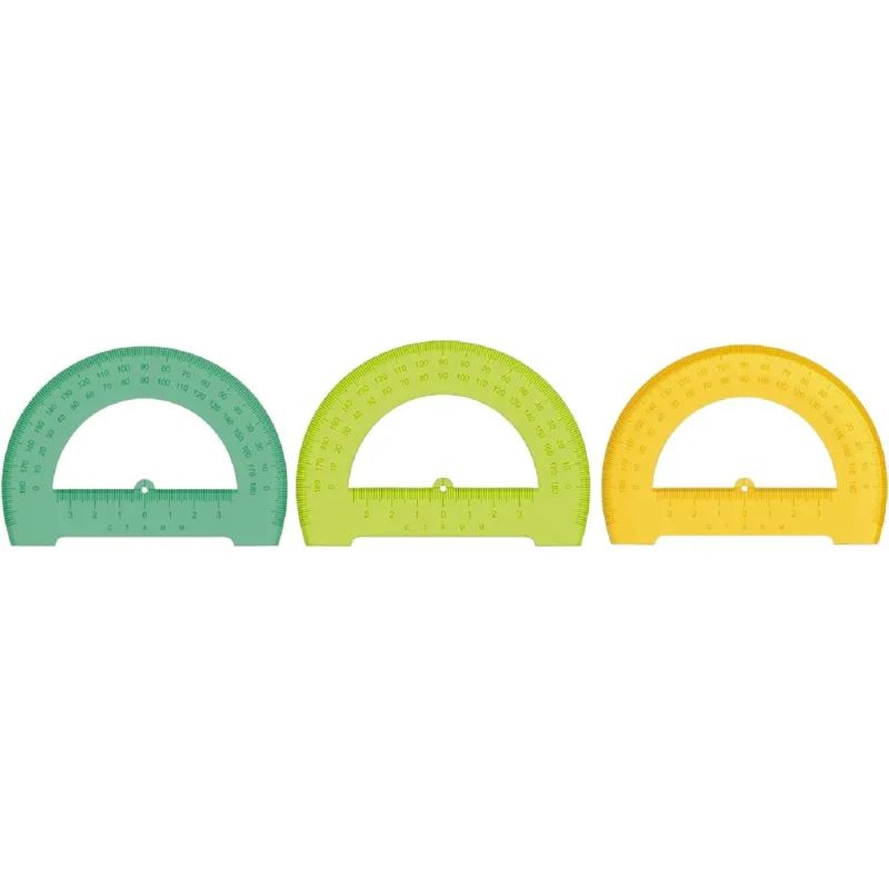 Транспортир 12см,NEON   Cristal  цвет ассорти ТР-31