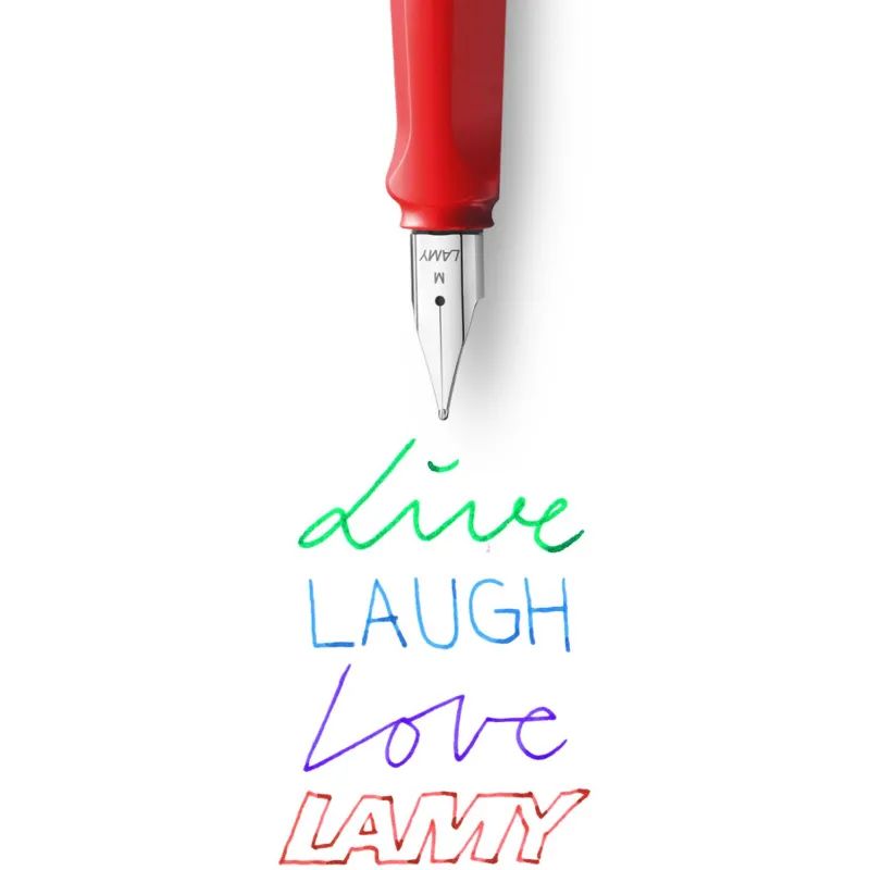 Ручка перьевая LAMY 016 safari, Красный, F, 4000181