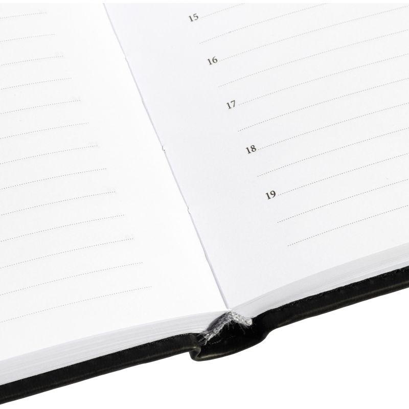 Ежедневник недатированный черный,А5,148х218мм,176л,ATTACHE ВИВА