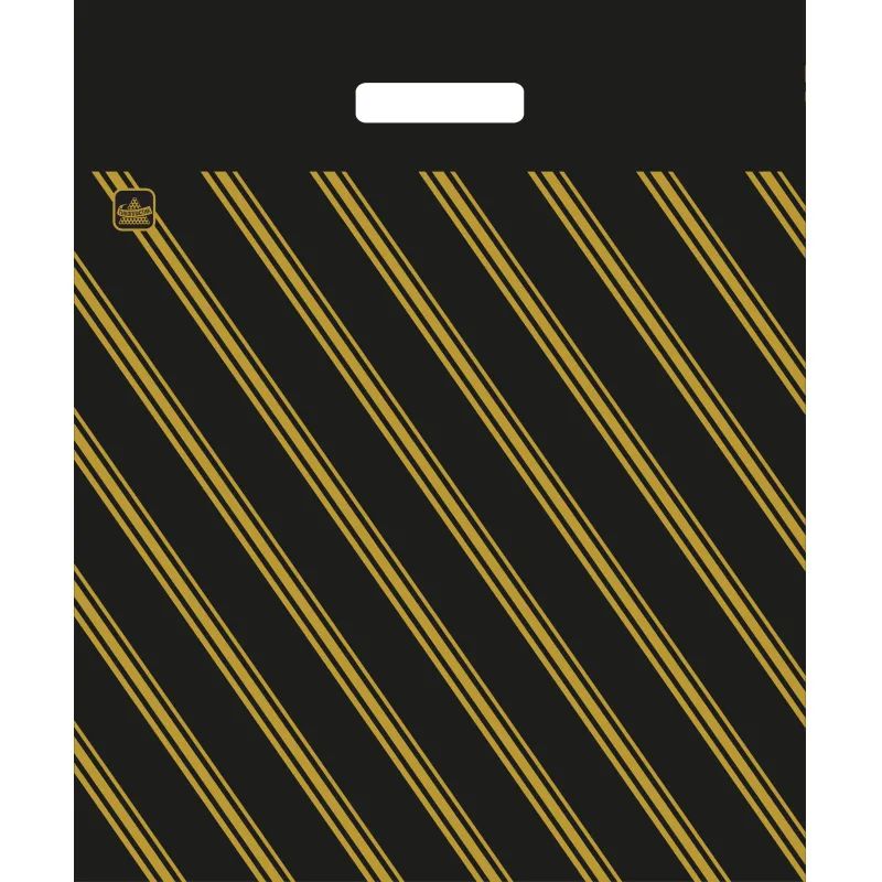 Пакет с вырубной ручкой,ПВД,40х47см,55мкм,50 шт/уп