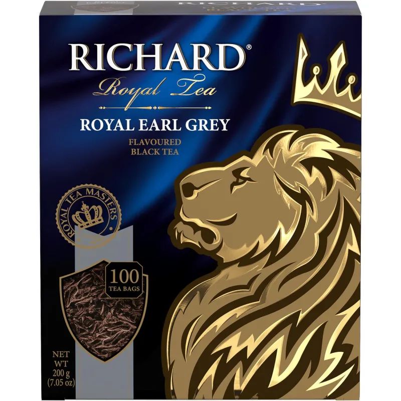 Чай Richard Royal Earl Grey черный, 100 пакетиков 13944