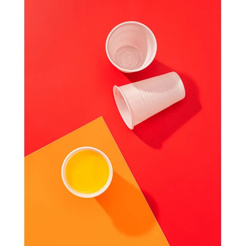 Стакан одноразовый 200мл белый для хол/гор., эконом, КОМУС ПП 100шт/уп