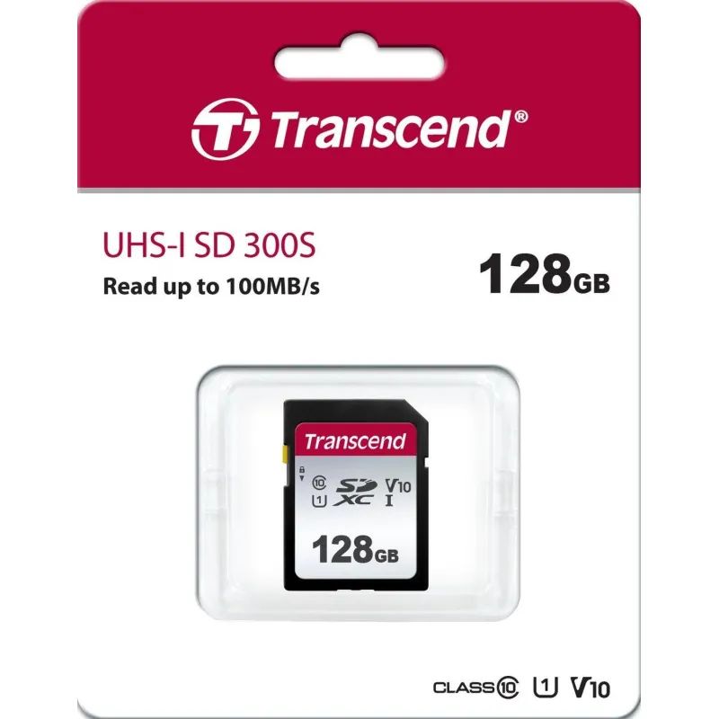 Карта памяти Transcend 300S SDXC 128Gb UHS-I Cl10, TS128GSDC300S