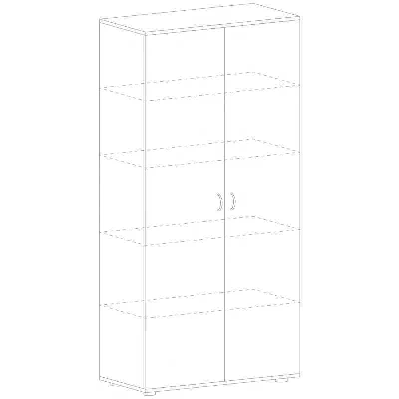 Шкаф MS_Агат   закрытый высокий АО-16 ольха