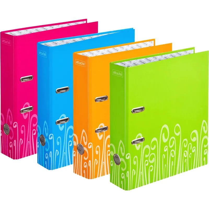 Папка-регистратор Attache Fantasy 75мм ламин.картон салатовый,бум/лам.карт