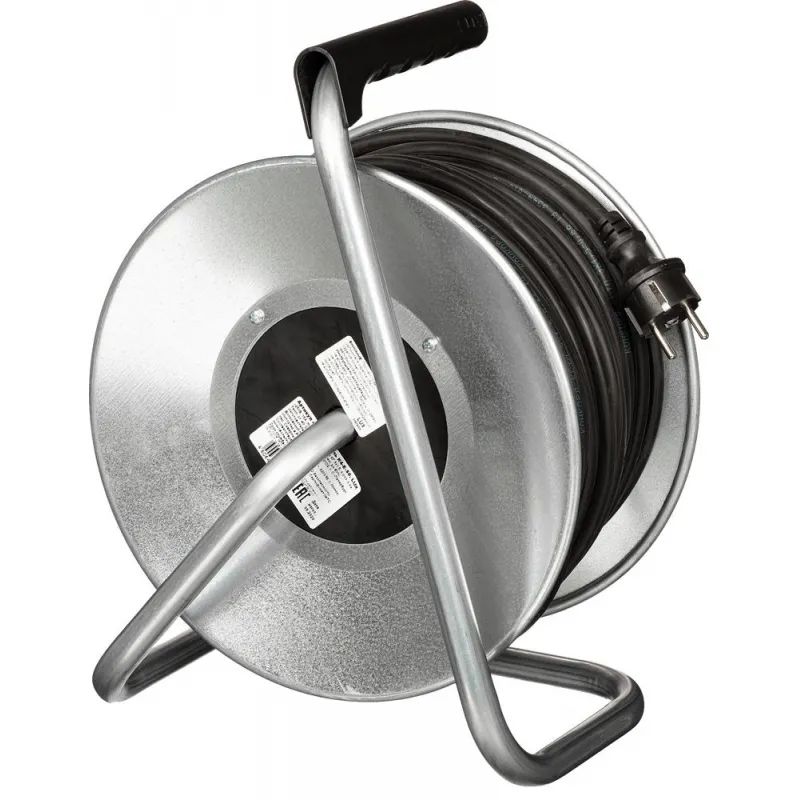 Удлинитель 50 м метал. катушка LUX КГ 3x1.5кв.мм, 16А,4 розетки с з/к44150