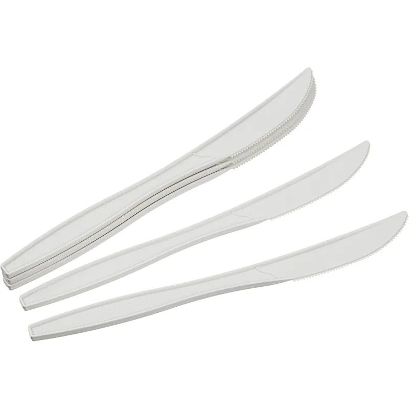 Нож одноразовый 190мм, белый, кукурузный крахмал, 50шт/уп