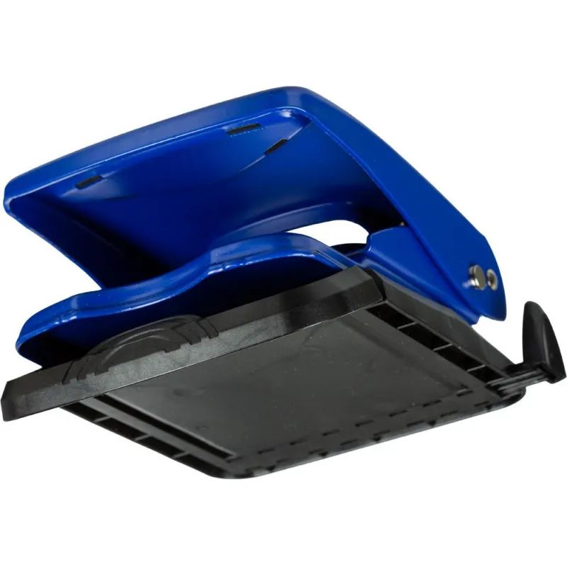 Дырокол Attache до 50 листов, с блокиратором, металлич., синий