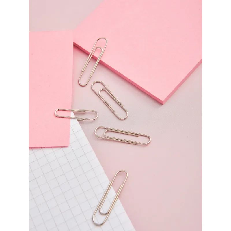 Скрепки КОМУС никелированные, 33 мм, негофрированные, 100 шт/уп