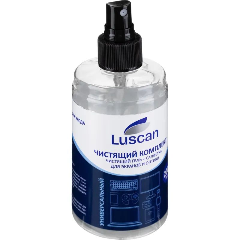 Гель для чистки мониторов Luscan, 200 мл + м/фибра 18х18