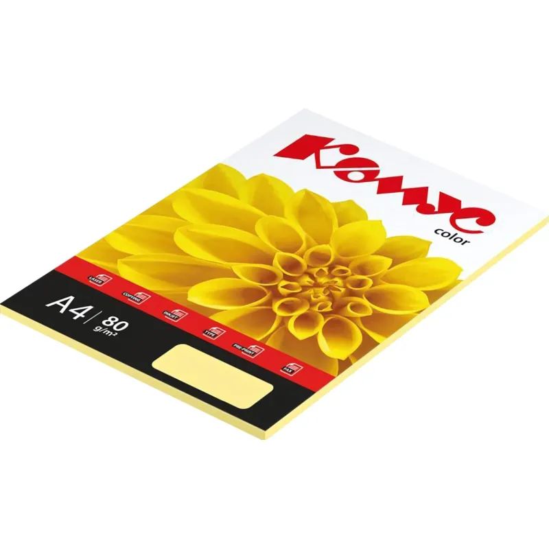 Бумага цветная Комус Color (слоновая кость пастель), 80г, А4, 50 л.