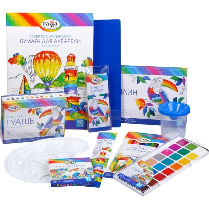 Набор для творчества юного худож Гамма Классический в подар короб УК042527