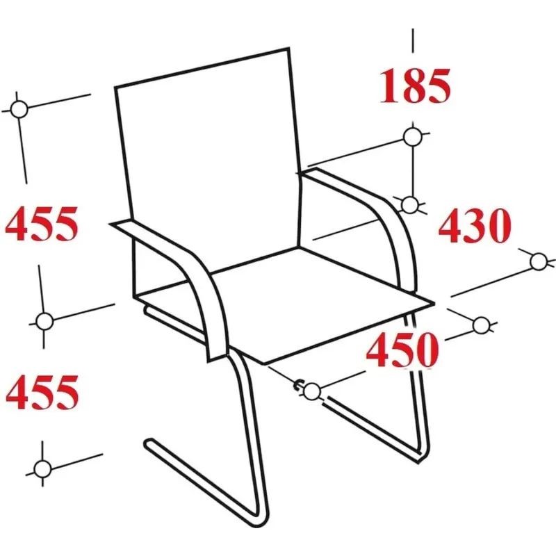 Конференц-кресло FA_SAMBA Silv к/з чёрный DO350/орех