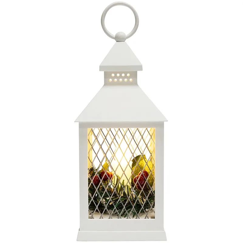 Фонарь декоративный со свечкой, белый, 10х10х24см, ТЕПЛЫЙ БЕЛЫЙ 513-042