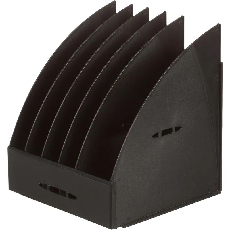 Лоток вертикальный для бумаг Attache сборный черный 5 отд.,240мм