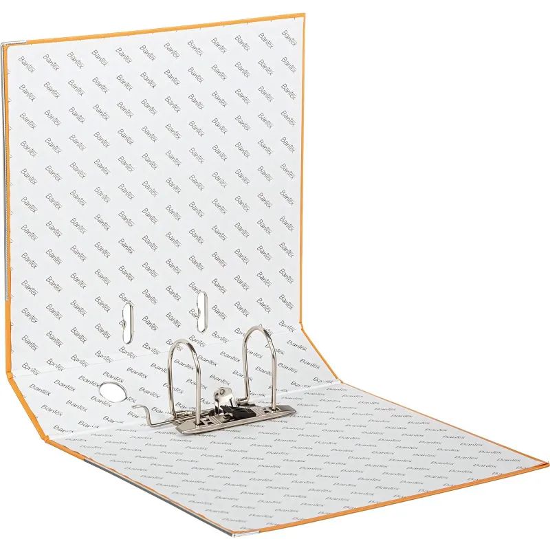 Папка-регистратор ECONOMY PLUS, 80мм, оранж,ПБП1, карм.кор.,мет.уг