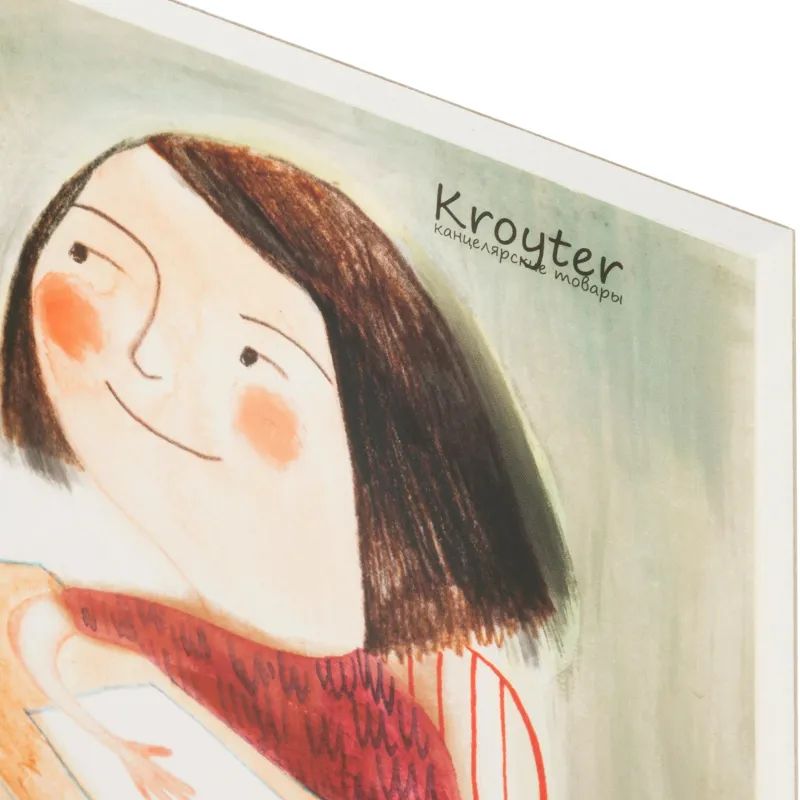 Альбом д/рисов.акварелью Kroyter 30л А4,склейка,тв.подл,бл.160гДрузья 00018