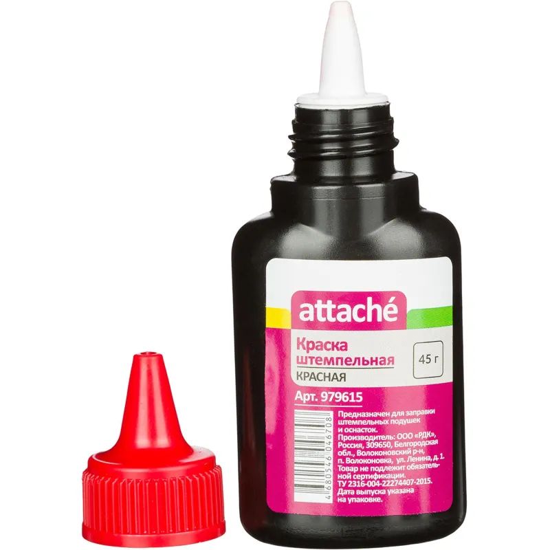 Краска штемпельная Attache красная 45 гр