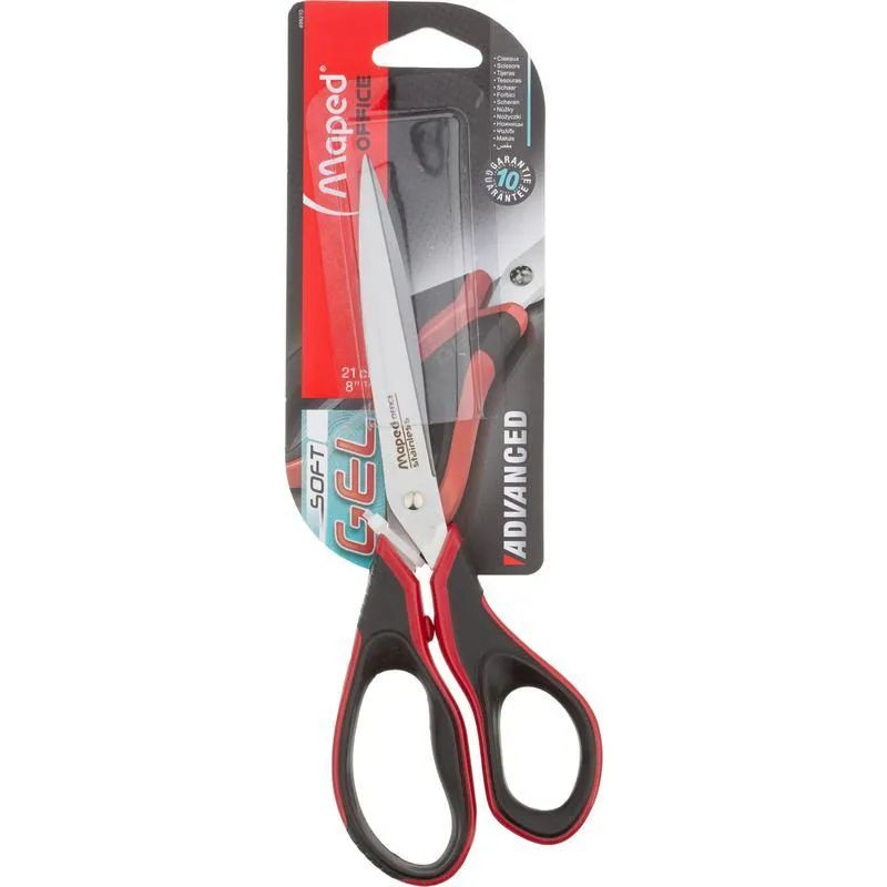 Ножницы Maped ADVANCED SOFT GEL 210мм эргон.ручки,гел.встав,крас/чер,499210