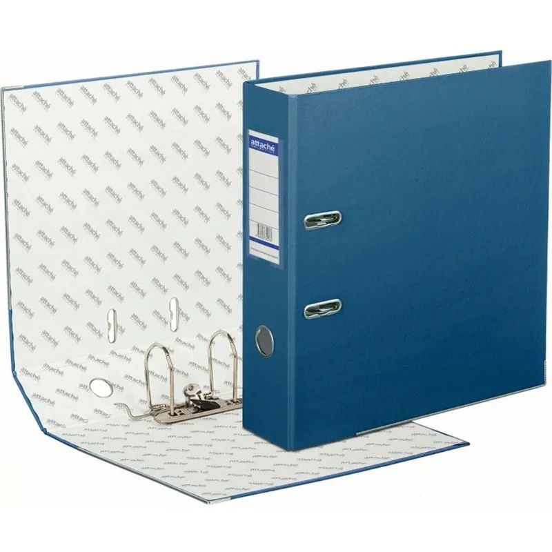 Папка-регистратор ECONOMY PLUS 80мм,син,ПБП1,карм.кор,мет.уг