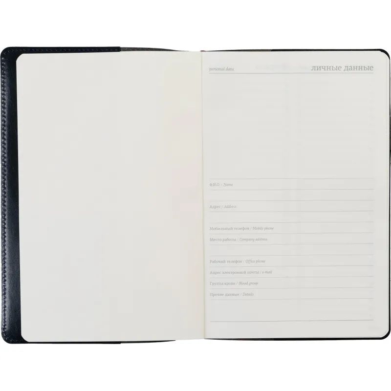 Ежедневник полудатированный синий,A5,152х222мм,Br.V.PROFY 3-073/01