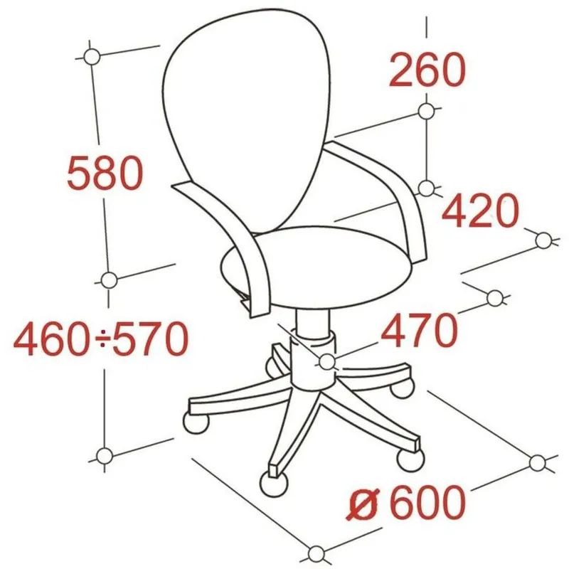 Кресло UP_EChair 223 PC ткань красная С02, хром