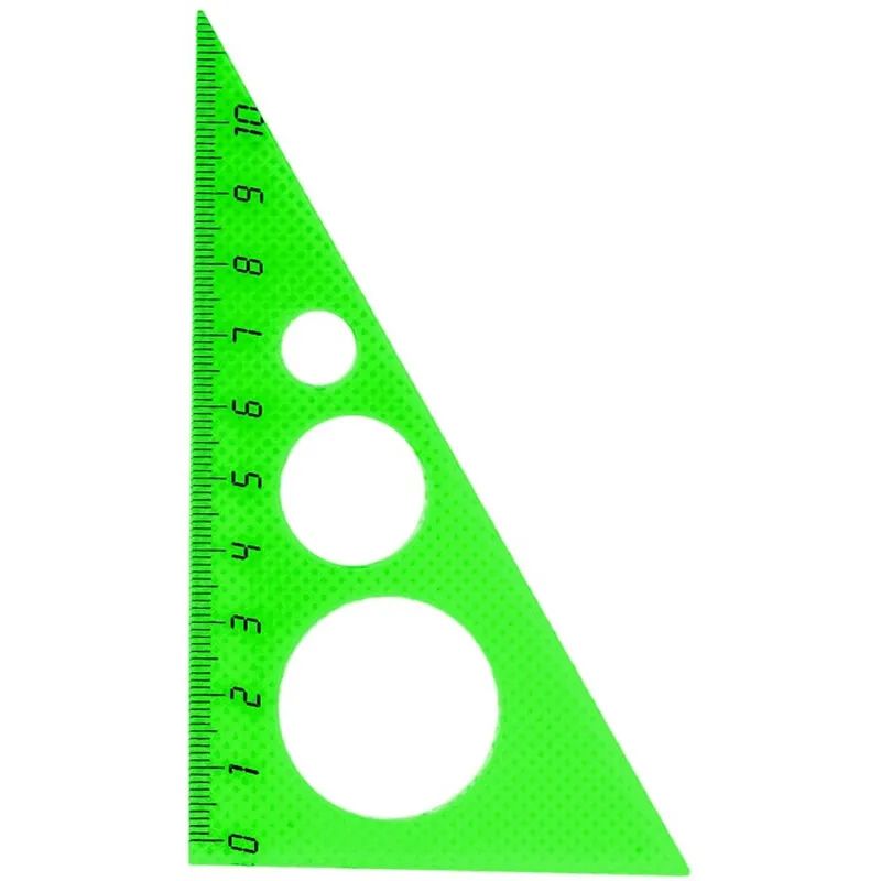 Набор средний: линейка 20см, угольники 16см и 10см, трансп-р 10см,цветасс.