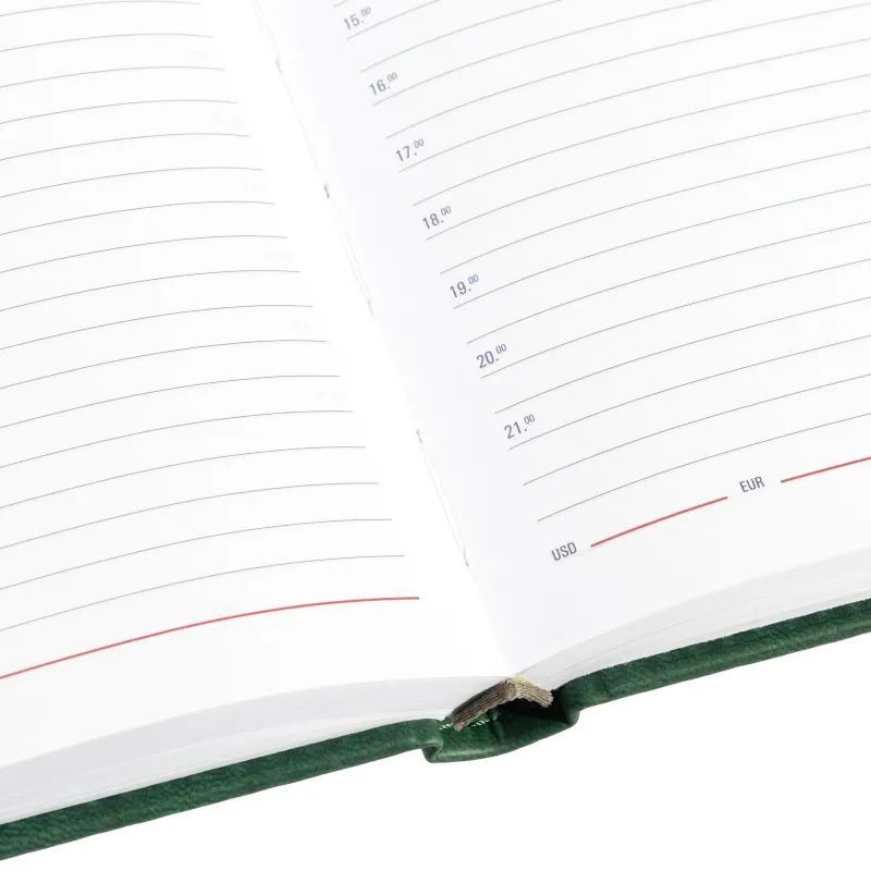 Ежедневник недатированный зелёный,А5,143х210мм,176л,ATTACHE Сиам