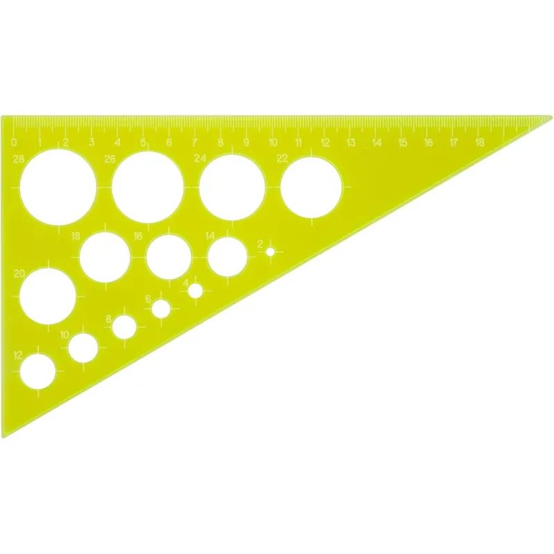 Треугольник с окружн. 19 см угол 30 градпластик NEON Cristal ТК11