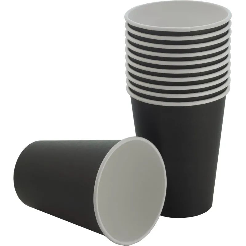 Стакан одноразовый бум 1-сл. d-90мм 300мл черный КОМУС 50шт/уп