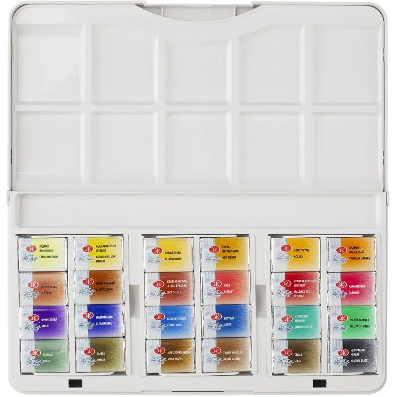 Краски акварельные Санкт-Петербург 24 шт х2,5 мл, 1942017