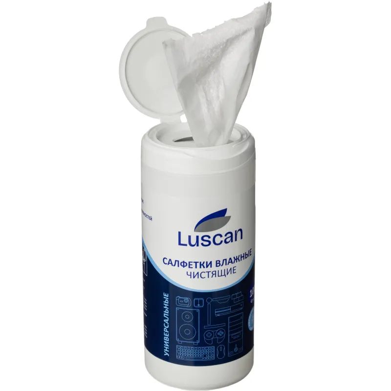 Салфетки универс Luscan, туба, 100 шт, 130х170