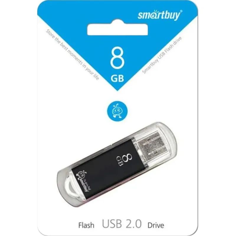 Флеш-память Smartbuy V-Cut, 8Gb, USB 2.0, чер, SB8GBVC-K