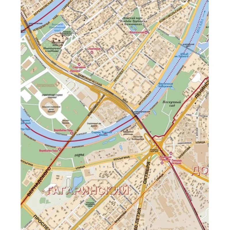 Карта настенная Москва с каждым домом 1:21тыс.,1,55x2,06м