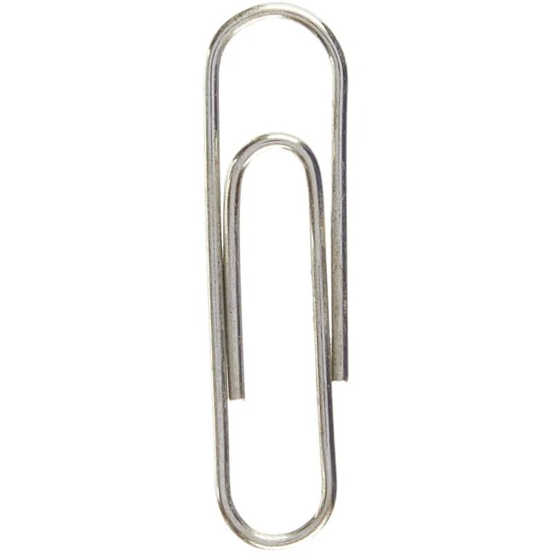 Скрепки KORES с отгибом,никелированные, 25 мм, негофрированные,100шт/уп