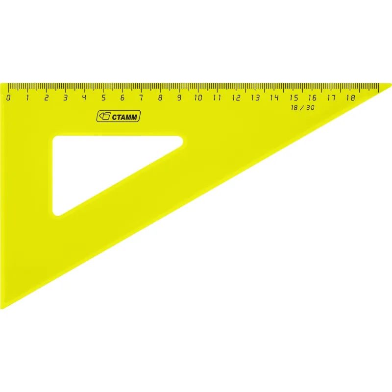 Треугольник 18 см угол 30 градусов Neon Cristal цвет ассорти ТК-47