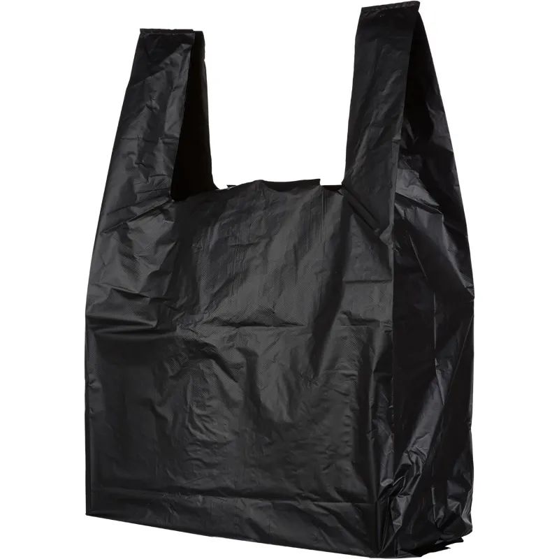 Пакет-майка УСИЛЕННЫЙ,ПНД., 40+18x70см.,черный,30мкм,50 шт./уп