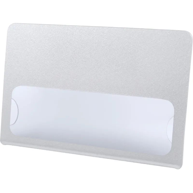 Бейдж с окном для сменной информации магнит,90x60мм серебрист