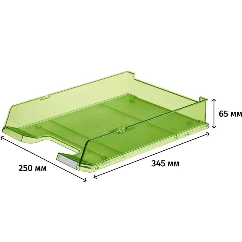 Лоток горизонтальный HAN с инд.окном прозр.зеленый 1020/27